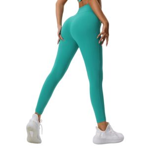 Custom Logo Women's High Waist Butt Lifting Yoga Shorts with Pockets, Elastic Waist Biker Shorts for Workout & Fitness